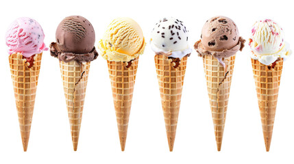 Ice cream scoop on waffle cone 