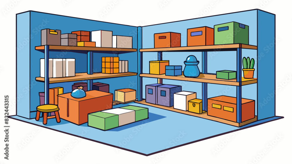 Aufkleber a room that was once cluttered and disorganized now neatly arranged with everything in its proper pl