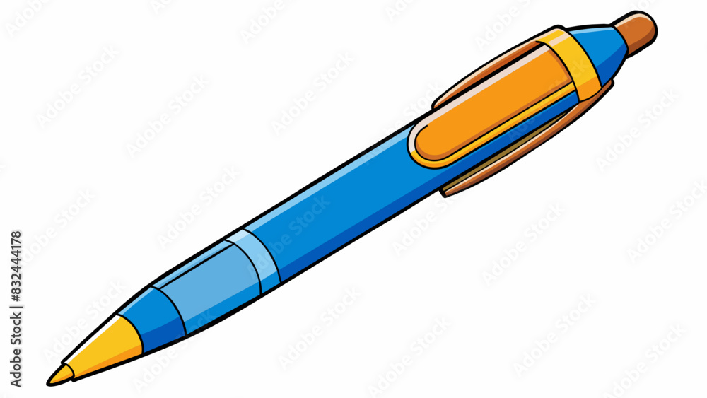 Poster A small flat object that is made of thin flexible material. It is often used for writing or drawing and comes in various colors. It is commonly found. Cartoon Vector.