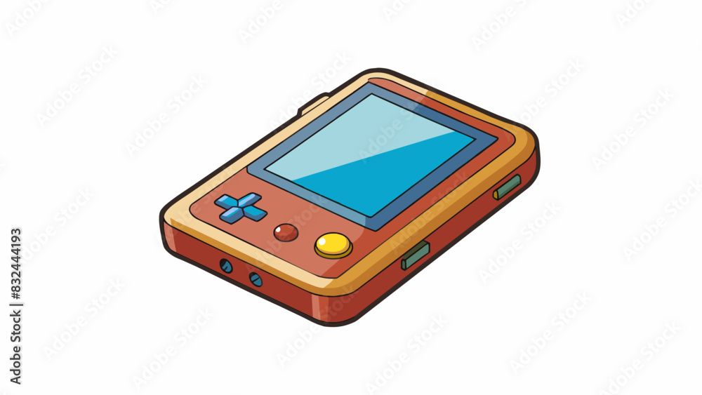 Leinwandbilder A small handheld device with a touch screen and a slim sleek design. Its main purpose is to play music but it also has a camera and access to various. Cartoon Vector.