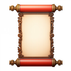 Ancient scroll of paper with place for text.