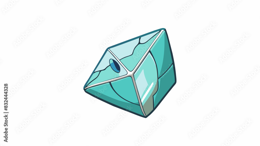 Poster A small translucent object with a jagged edge resembling a broken piece of glass. It is located in the back of the mouth and is used for and shredding. Cartoon Vector.