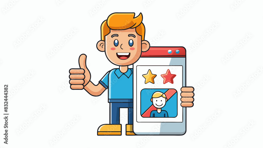 Poster a social media influencer posing with a new product giving a genuine and enthusiastic review while e
