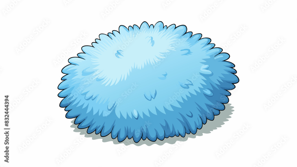 Poster A soft and fluffy material that gives a gentle plush sensation when touched.. Cartoon Vector.