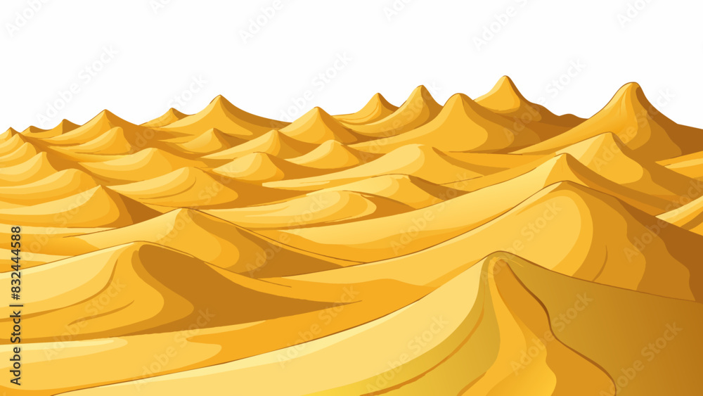 Poster a sprawling desert with rolling sand dunes as far as the eye can see there is nothing but golden san