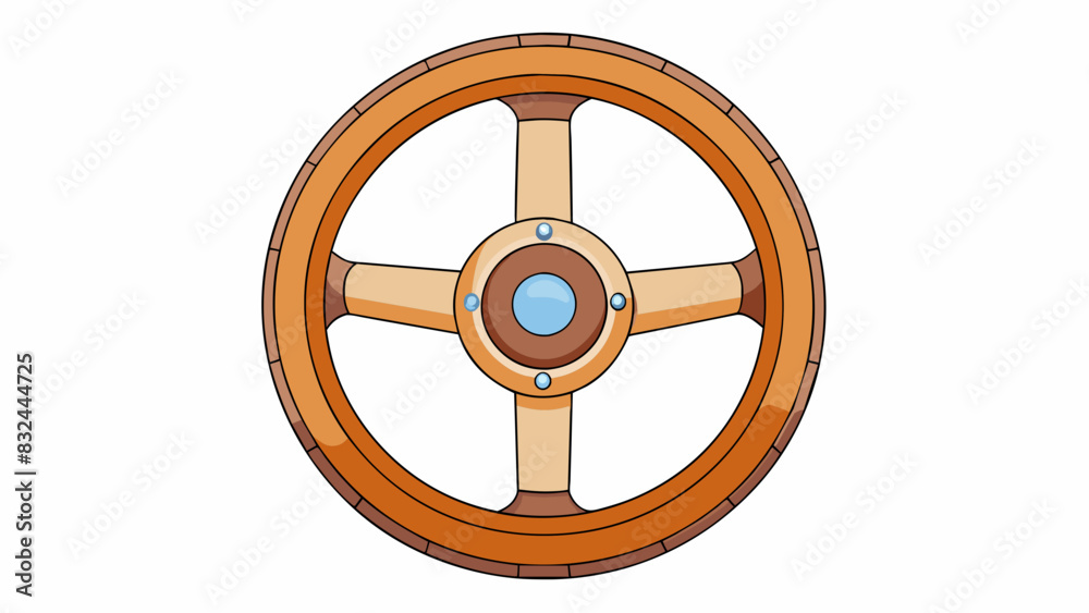 Poster A steering wheel is an essential component of any vehicle. It is typically a circular object located in front of the drivers seat and is used to. Cartoon Vector.