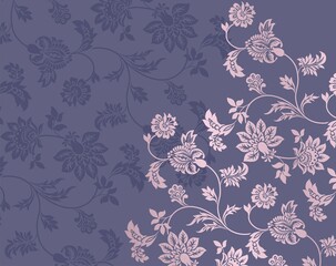 Colorful paisley floral pattern , textile swatch , royal India	