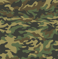 Fototapeta premium Army camouflage pattern, vector seamless background, modern classic shape texture. Disguise. Ornament