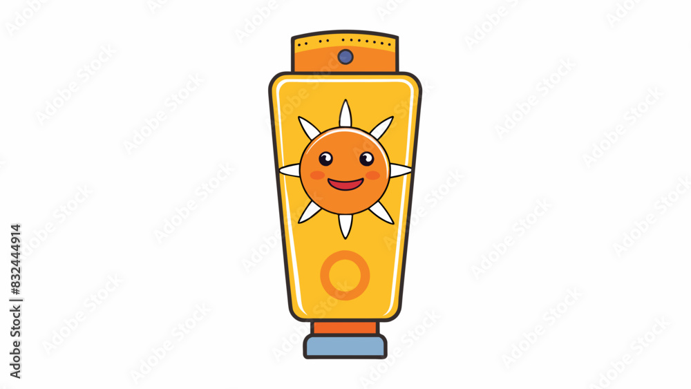 Poster a sunscreen with a high spf and waterproof formula protects the skin from harmful uv rays preventing