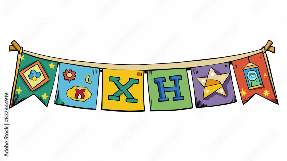 Poster A supporter is a handmade banner made of fabric or paper with painted letters and symbols. It is usually hung or held up by a stick or string and can. Cartoon Vector.
