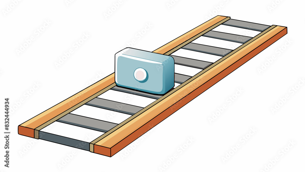 Poster A switch is a metal tab located on the side of a railway track. When switched to one side it directs trains to go on a specific track and when. Cartoon Vector.