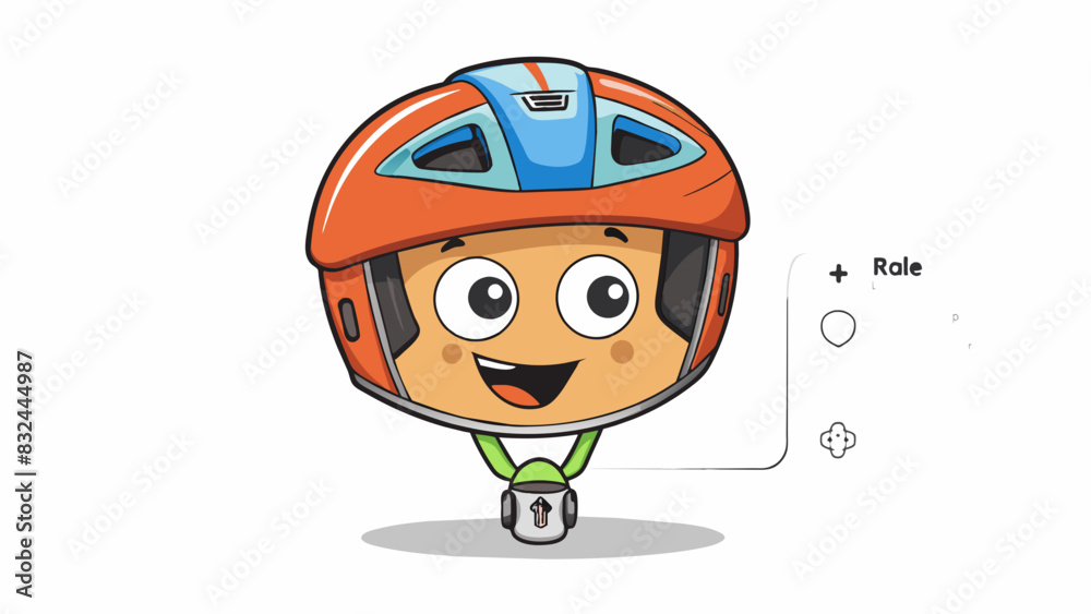 Poster a sy helmet is a critical safety gear when riding a bike through busy streets. its hard outer shell 