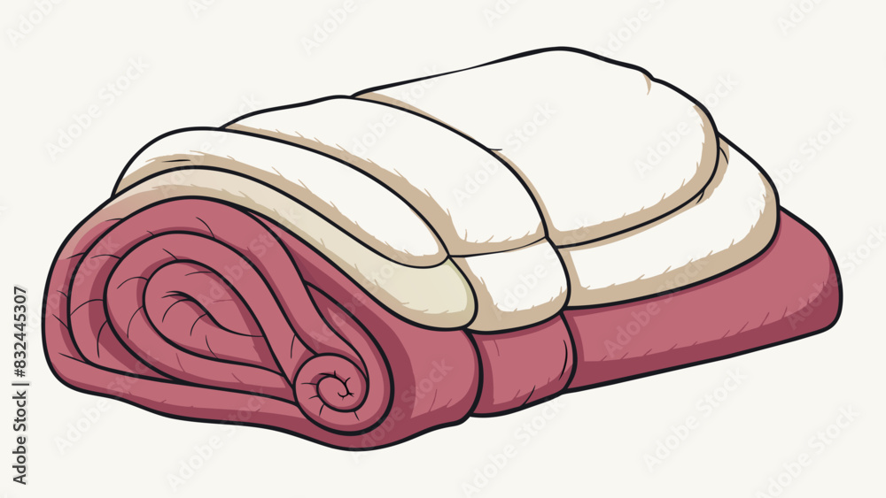 Poster a thick cozy blanket made of soft fleece material perfect for snuggling up on a cold winter night.. 