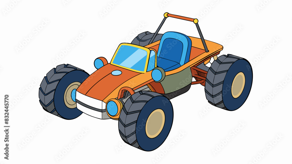 Poster a vehicle that was neither a car nor a bicycle but a hybrid of the two. it had four wheels like a ca