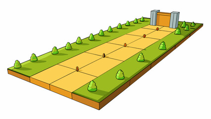 A vast open field with no boundaries where one can run and play freely represents the freedom to move without restrictions or limitations.. Cartoon Vector.