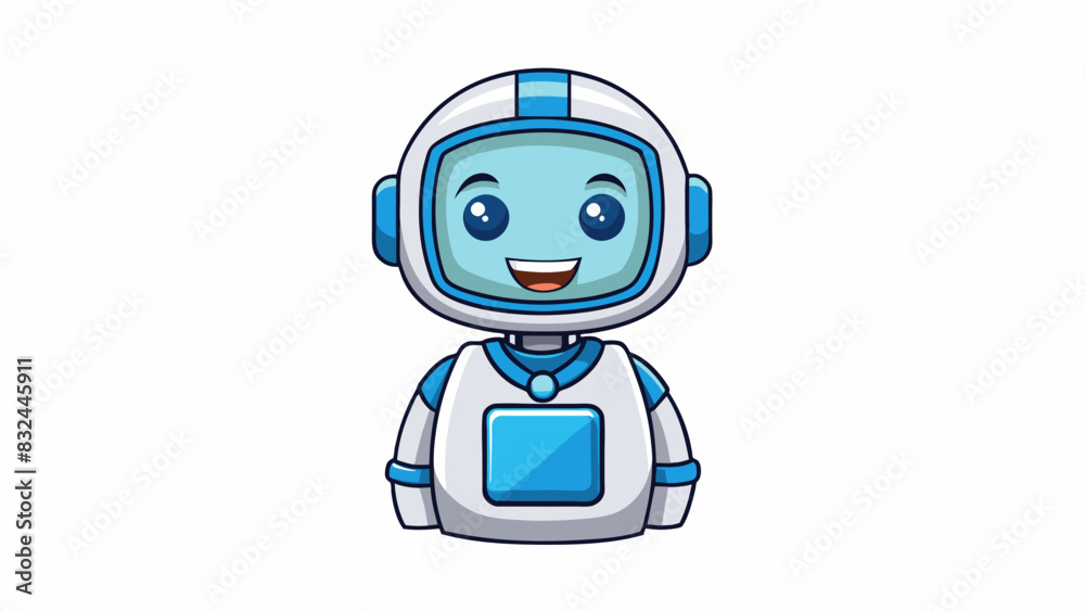 Poster A virtual agent is a digital avatar with a friendly face and a calm voice. It appears on screen and interacts with users providing assistance and. Cartoon Vector.