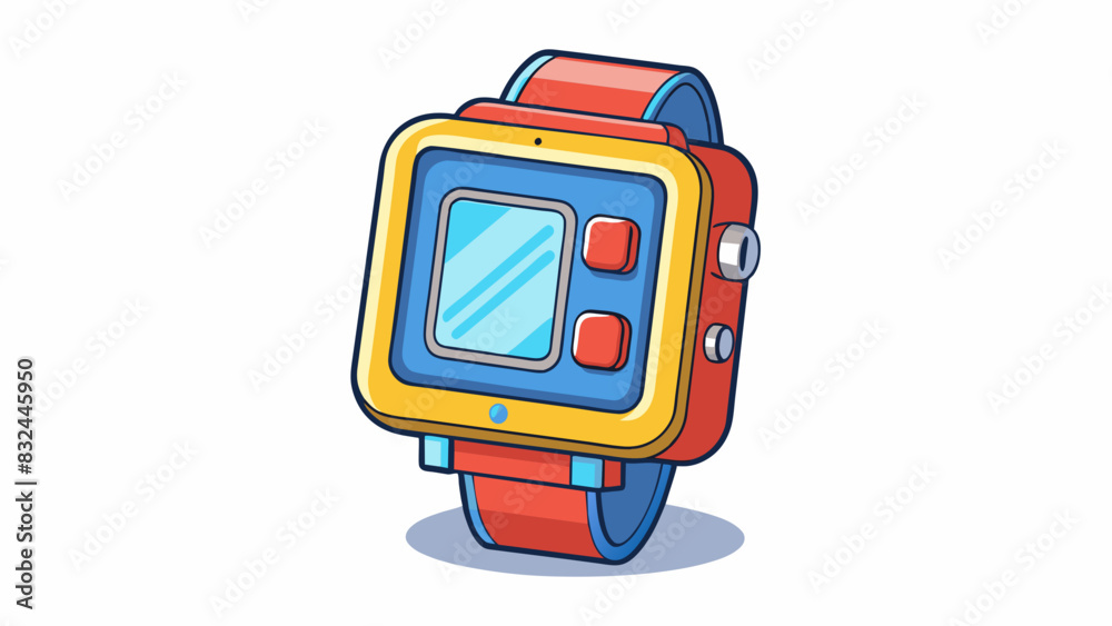 Poster A watch that tells the user their future instead of the current time.. Cartoon Vector.