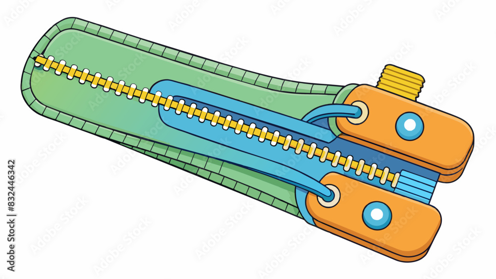 Poster A zipper mechanism The zipper mechanism is composed of two interlocking sets of teeth one attached to fabric and the other to a slider. When the. Cartoon Vector.