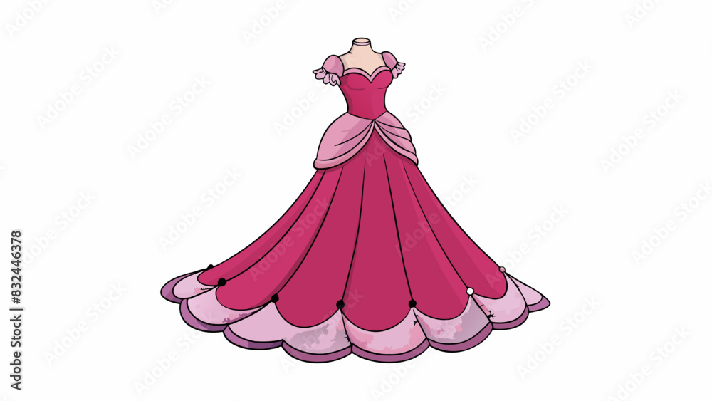 Poster adorned with delicate lace and intricate beading a flowing evening gown cascades to the ground in a 