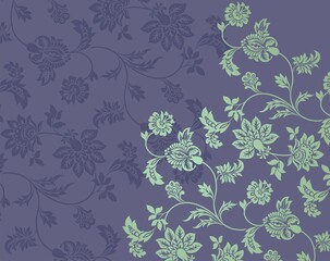 Fototapeta premium Colorful paisley floral pattern , textile swatch , royal India 
