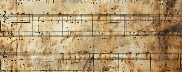 Fototapeta premium a image of a sheet of music with notes on it