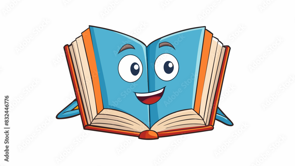 Aufkleber an open book with a blank cover representing the moral value of responsibility. the lack of a title 