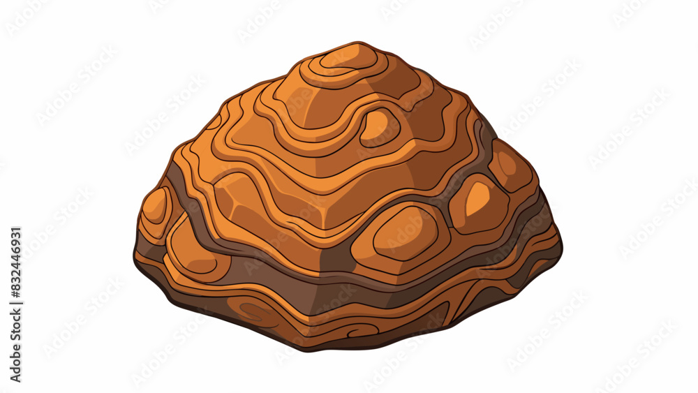 Poster As I bent down to examine the rock I noticed hundreds of tiny intricate ridges and patterns etched into its surface. Despite its small size it held a. Cartoon Vector.