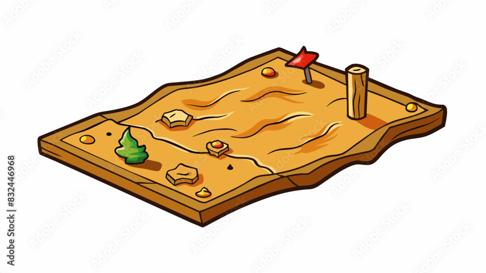 Poster as the campfire roars scout is a wooden trail map with a faded design and handdrawn trails. it has a