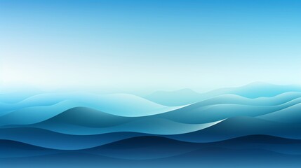 Obraz premium Smooth gradient background transitioning from deep ocean blue at the bottom to a soft sky blue at the top, perfect for calming and serene wallpaper designs