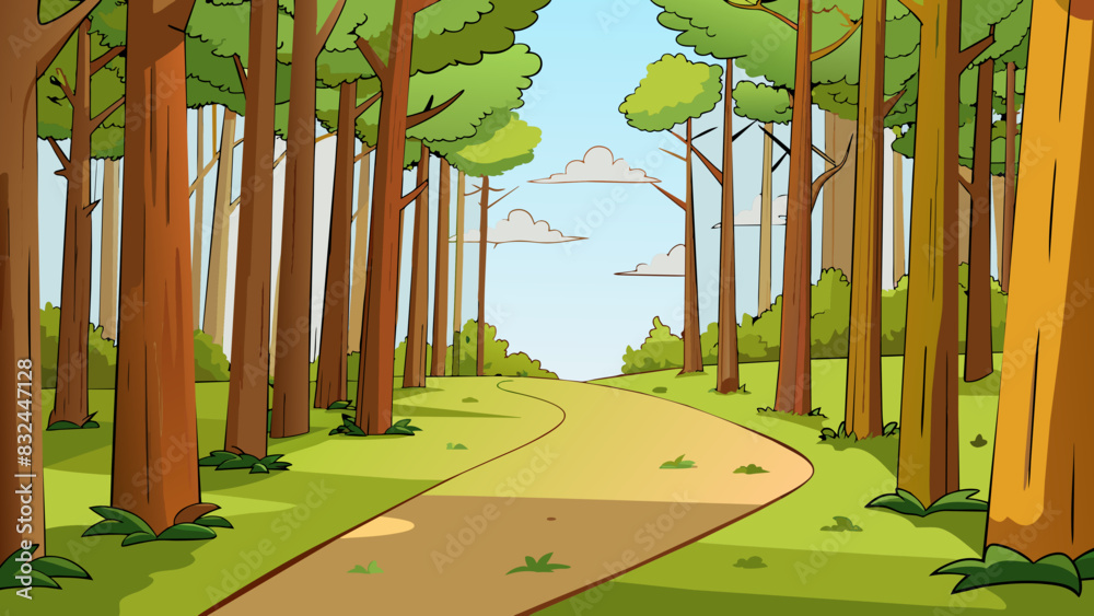 Poster as we walked through the largely forested trail we were surrounded by a variety of tall trees their 