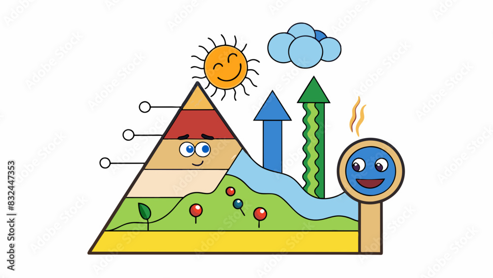 Poster characteristic sensory signal used to communicate a change in environmental conditions. cartoon vect