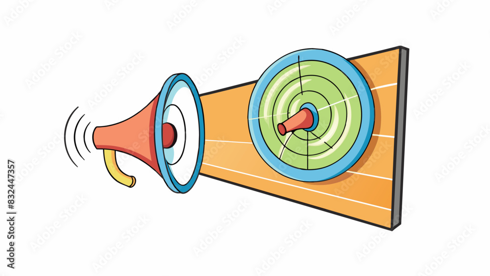Poster Characteristic Auditory signal used to prompt a specific action at a designated time. Cartoon Vector.