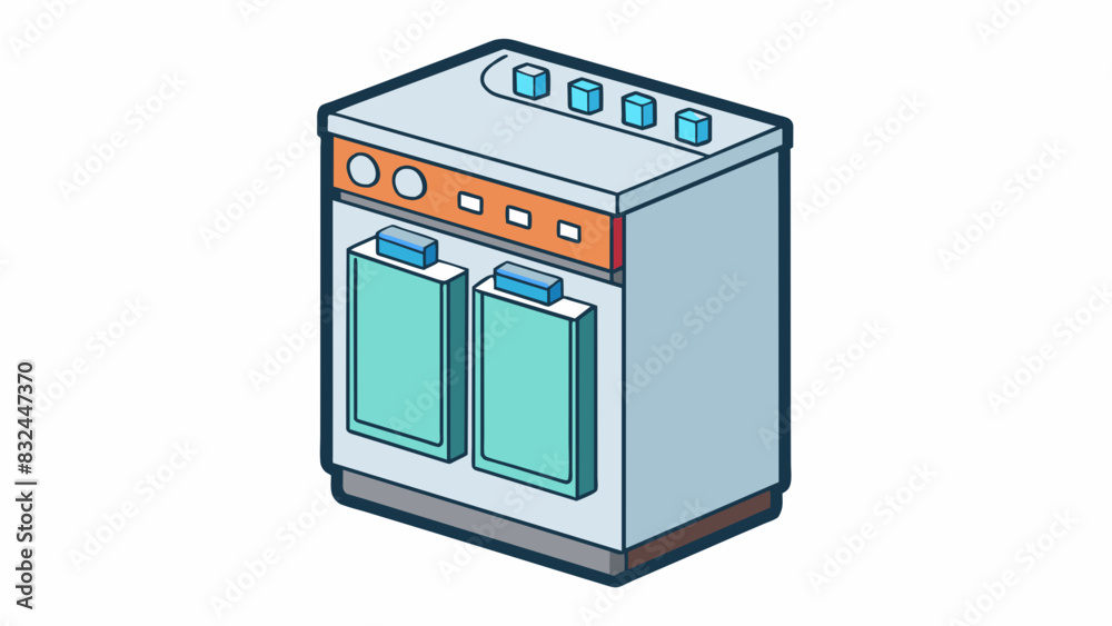 Poster Characteristics This dishwasher has a simple control panel with intuitive buttons for different wash cycles. It also has adjustable racks to fit. Cartoon Vector.