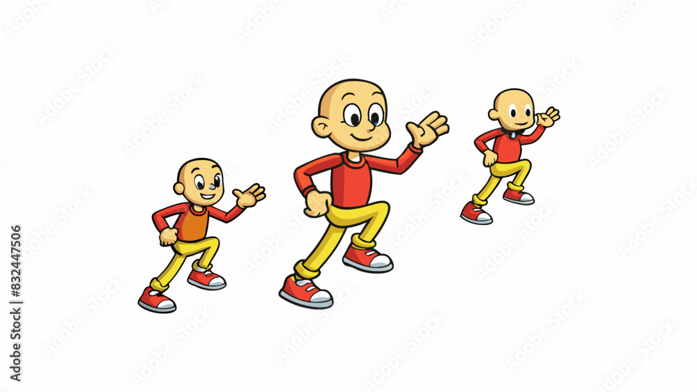 Aufkleber Dance tutorial This instruction is designed to teach a specific dance move and begins with a simple and slow demonstration gradually increasing in. Cartoon Vector.