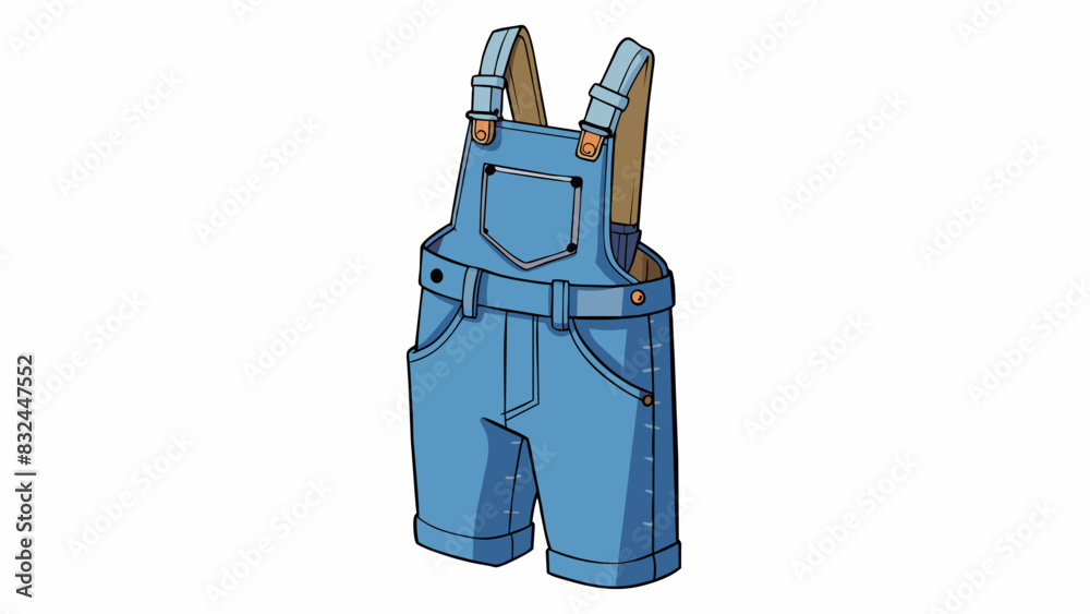Poster denim overalls with adjustable ss and a front pocket. they have a medium wash and distressed details