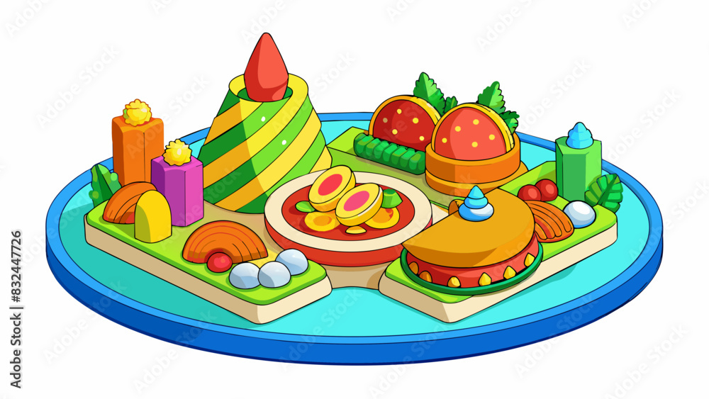 Poster food presentation has taken on a new trend of colorful and creative plating with dishes featuring in