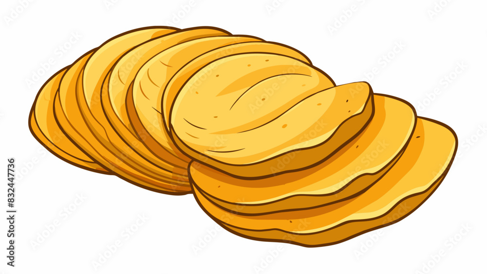 Aufkleber freshlybaked potato chips these chips are thin and evenly sliced with a golden brown color and a dis