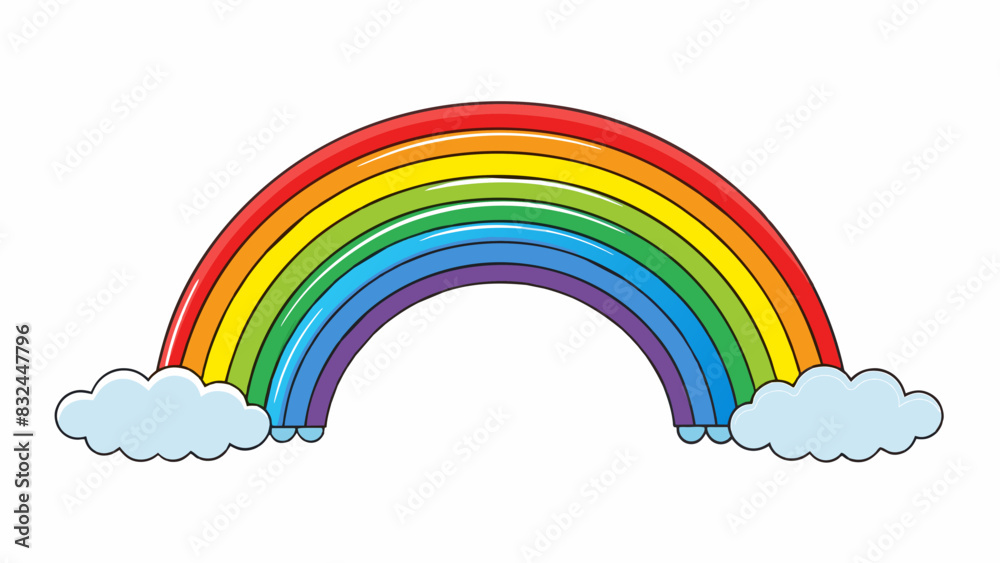 Poster hi is a rainbow of colors a spectrum of light dancing across the sky after a refreshing summer rain.