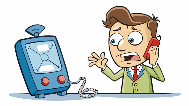 He rolled his eyes at her clunky old phone scoffing at the cracked screen and outdated model.. Cartoon Vector.