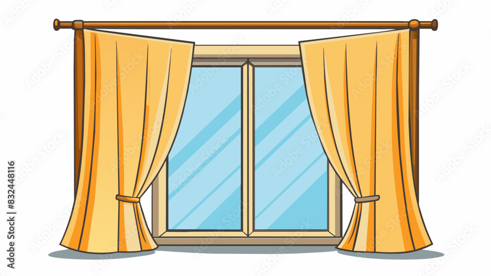 Poster in front of a window a set of curtains are drawn allowing only a soft glow of sunlight into the room