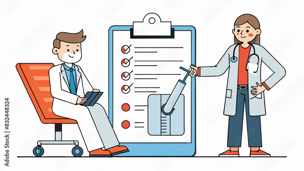 Poster in the doctors office initial is the first step of a medical examination. it involves taking a perso