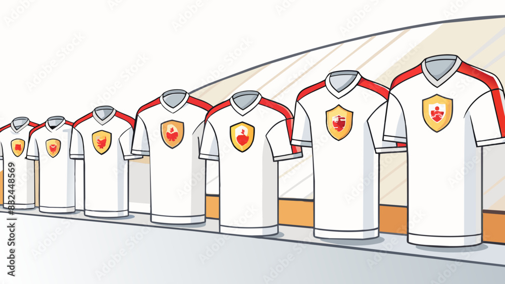 Poster lined up in neat rows the crisp white jerseys of the competing teams seemed to glow under the intens