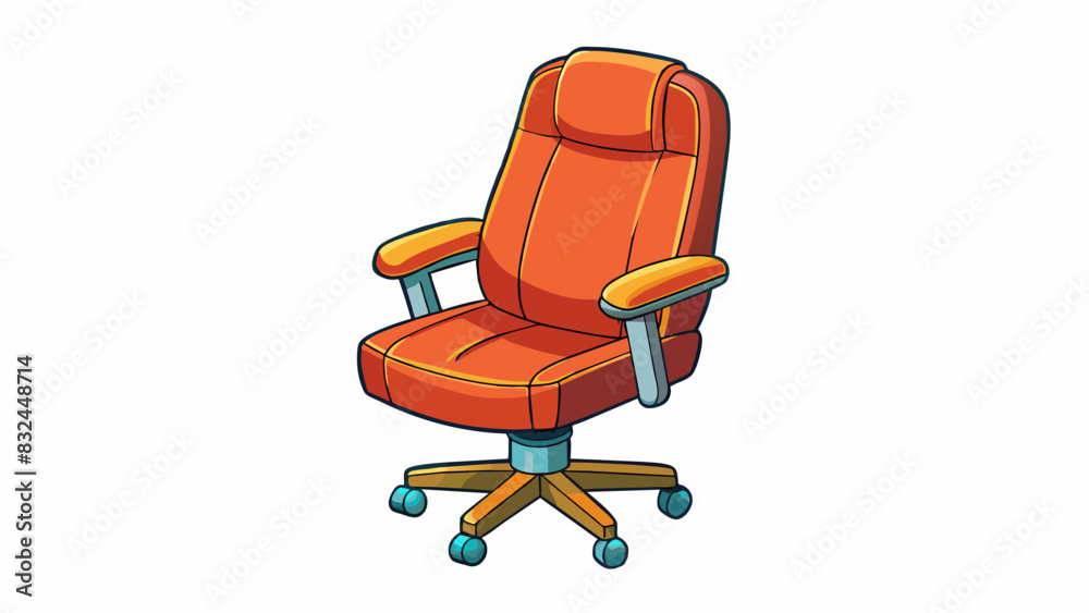 Poster Objective To design a comfortable and ergonomic office chair.. Cartoon Vector.