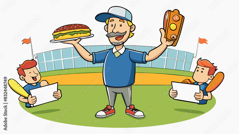 Poster on the sidelines a coach holds a clipboard and gives hand signals to the players on the field. the s