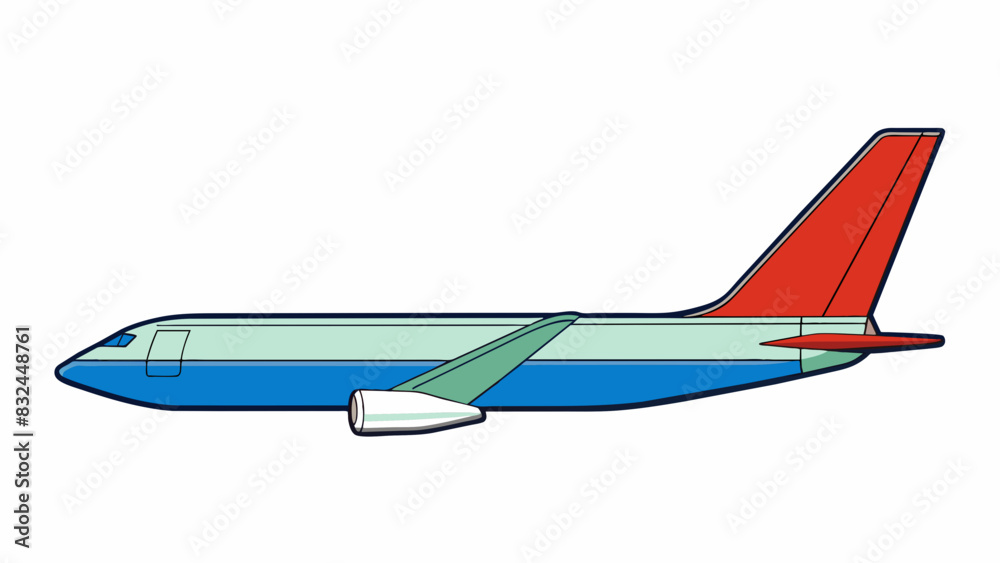 Poster On the tail of a plane there is a flat horizontal surface called the stabilizer which helps keep the plane flying straight and level. Attached to the. Cartoon Vector.