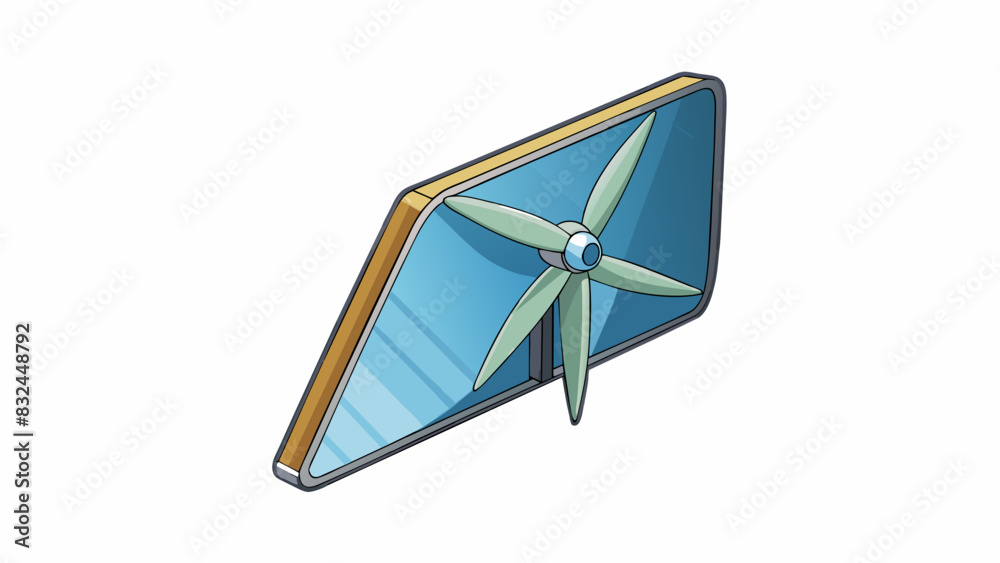 Wall mural on a wind turbine a flap refers to a small rotating panel that angles itself to catch the wind and g