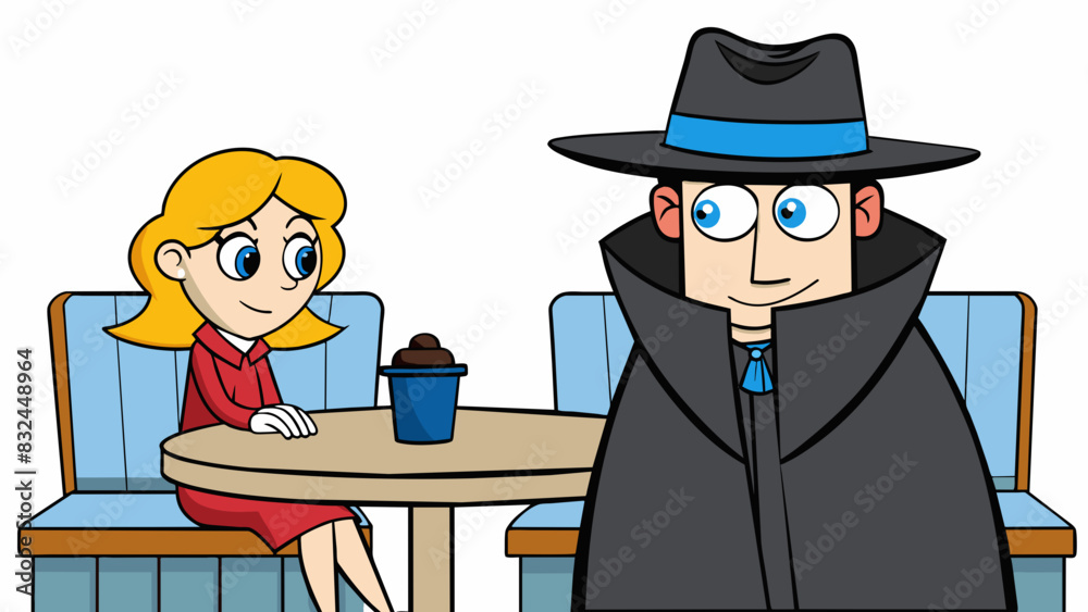 Poster she couldnt help but steal a glance at the mysterious stranger sitting across the caf�. he wore a bl