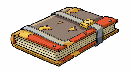 The books pages were torn the cover was bent and the binding was loose making it difficult to read.. Cartoon Vector.