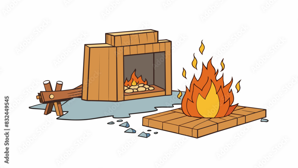 Poster the careless fireplace owner left the blazing fire unattended causing it to spread and devour the wo