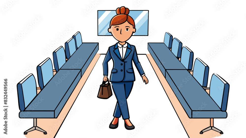 Aufkleber the ceo walked into the boardroom with a commanding presence showcasing her assertiveness in her tai